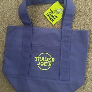 Trader Joe's Halloween Purple Canvas Mini Tote NWT